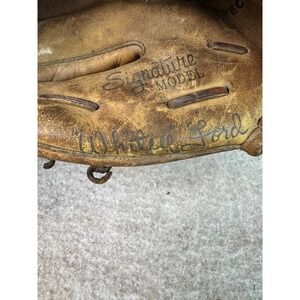 Vintage Spalding Whitey Ford Signature CF Model Baseball Glove Super‎ Flex Web